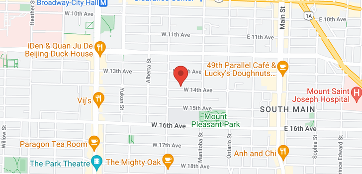 map of 165 W 14TH AVENUE